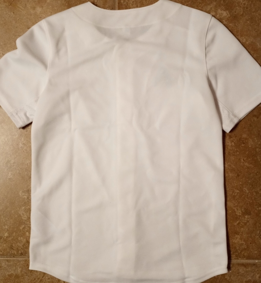 NEW Adidas White Button Up Athletic Jersey Youth Sz.M - Picture 2 of 3